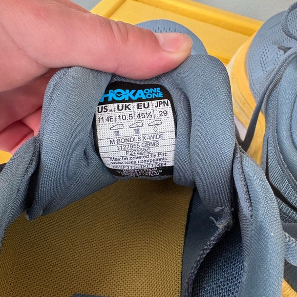 men’s hoka bondi 8 size 10.5 x-wide - Picture 5 of 5